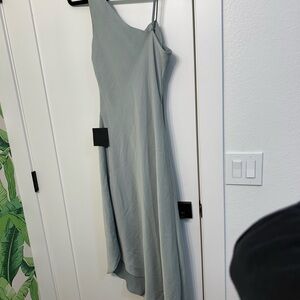 Lulu's Green One-Shoulder Sundress for Prom